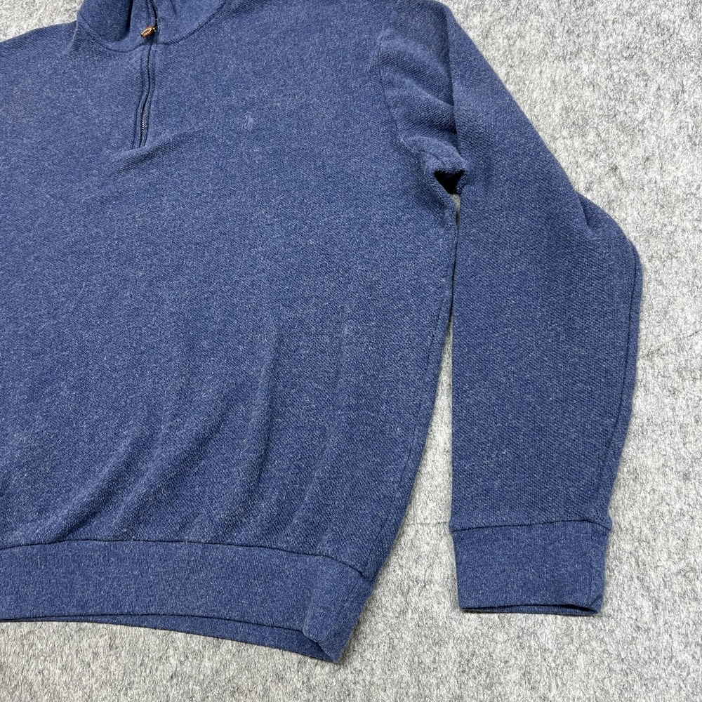 Polo Golf Ralph Lauren Sweater Mens XL Blue 1/4 Zip Mock Neck Alpaca Blend Peru - Picture 8 of 16